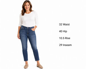 Talbots Slim Ankle Blue Jeans Stretch 5 Pocket Distressed Denim Womens sz 10